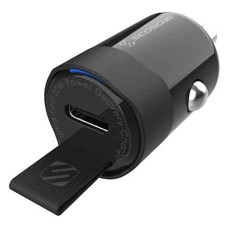 Scosche PowerVolt Fast Charge USB C Car Charger 30W, Black CPDC30-SP